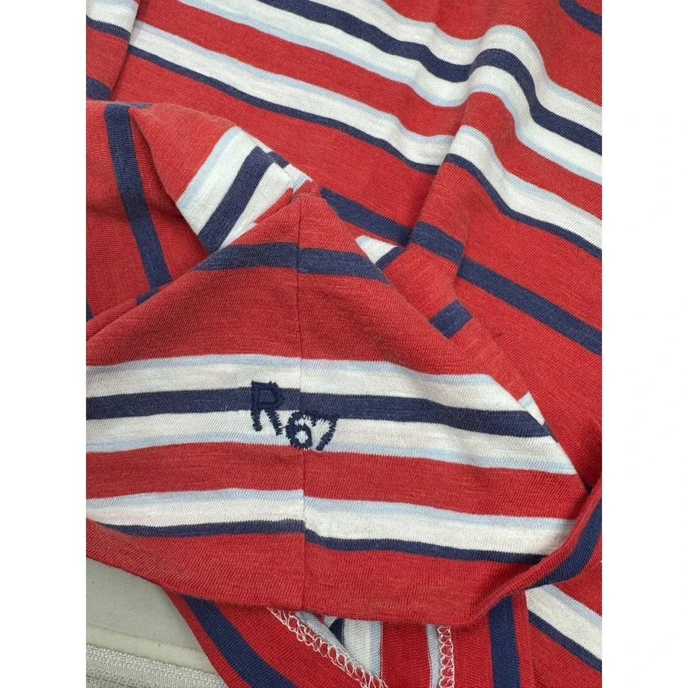 NEW Polo Ralph Lauren Short Sleeve Tee T-Shirt Med Classic Fit Red Stripe $75 Y5